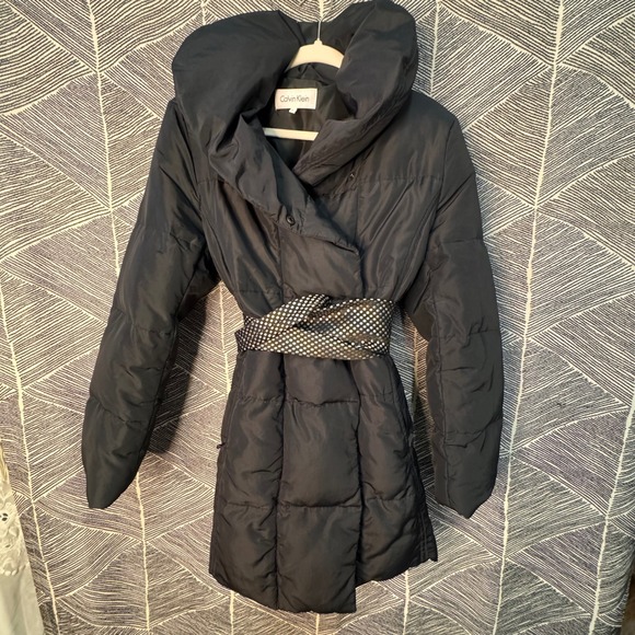 Calvin Klein Jackets & Blazers - Calvin Klein Women Puffer Coat Oversize Shawl Collar - Black Sz L‎